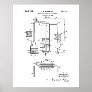 Poster Méthode de brevet pour le whisky artificiellement