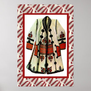 Poster Métier roumain, manteau brodé 1