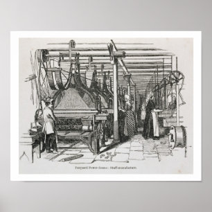 Poster Métiers à tisser de puissance de jacquard