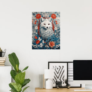 Poster Métissage de la faune du renard arctique
