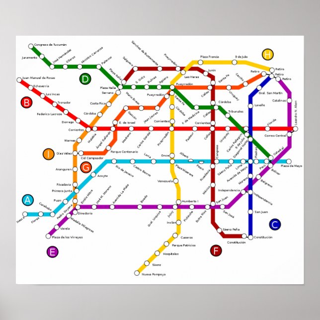Poster Metro buenos argentina (Devant)