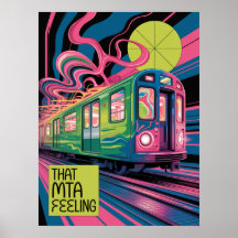 Métro de NYC Style Psychedelique de Train MTA Art