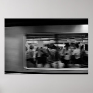 Poster Métro de Tokyo - Photographie noir et blanc