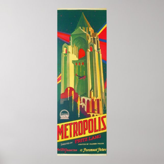 Poster METROPOLIS Réalisé par Fritz Lang 1927 Hollywood S (Devant)