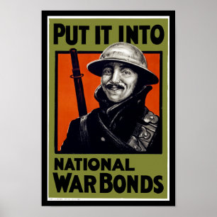 Poster Mettez-Le Dans Les Obligations De Guerre Nationale