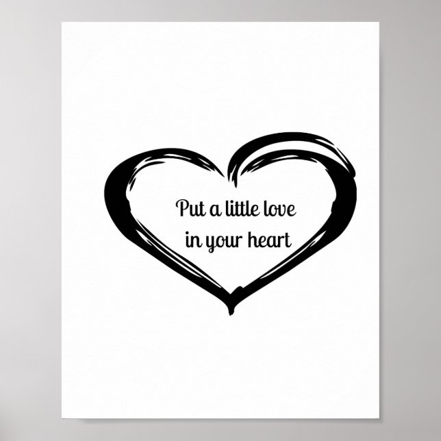 Poster Mettez un peu d'amour dans votre coeur (Devant)