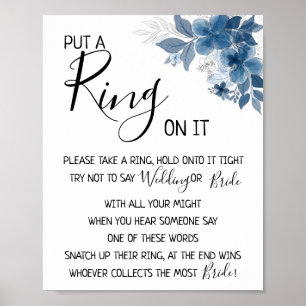 Poster Mettez une bague dessus verdure d'eucalyptus