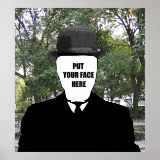 Poster mettez votre visage ici