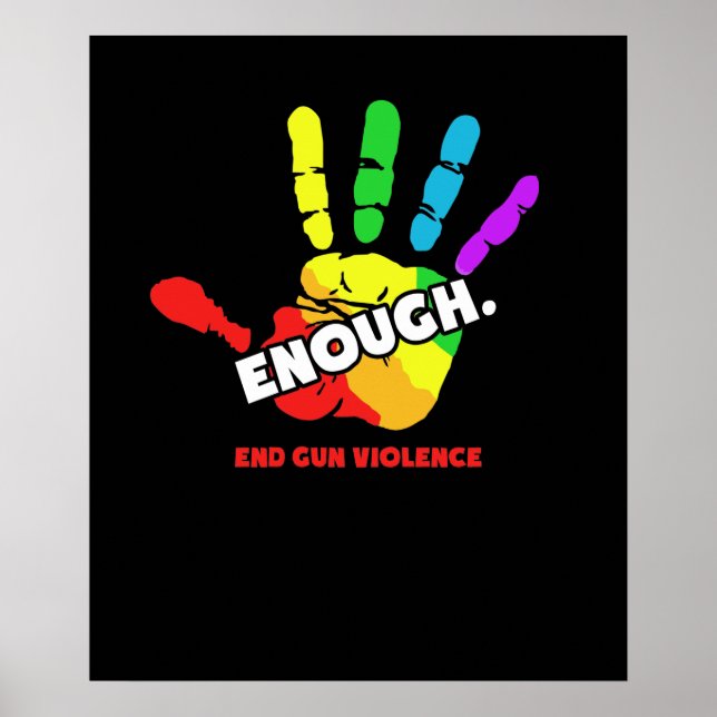 Poster Mettre fin à la violence des armes à feu assez de  (Devant)