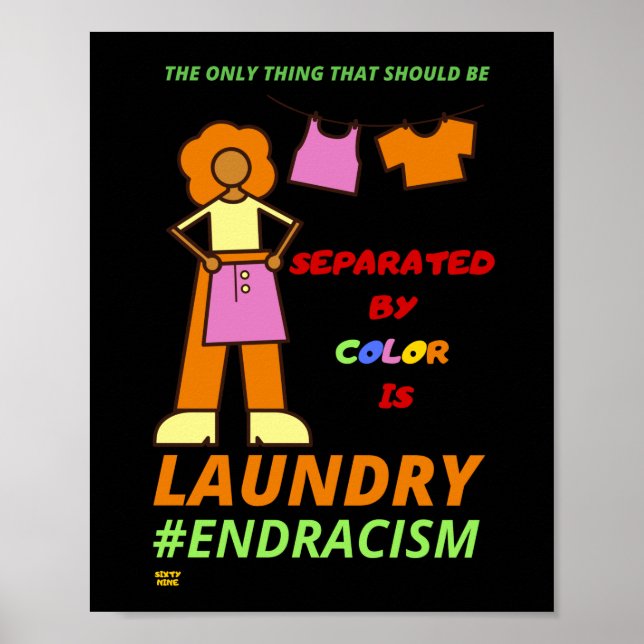 POSTER "METTRE FIN AU RACISME" (Devant)