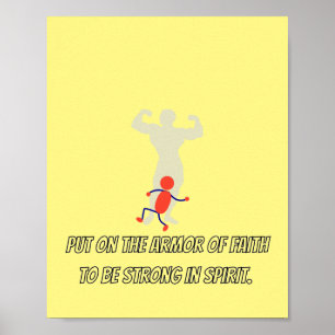 Poster mettre sur l'armure de foi pour être fort en espri