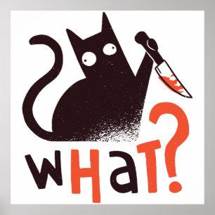 Poster Meurtre Chat Drôle