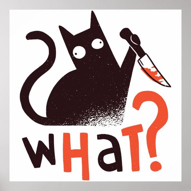 Poster Meurtre Chat Drôle (Devant)