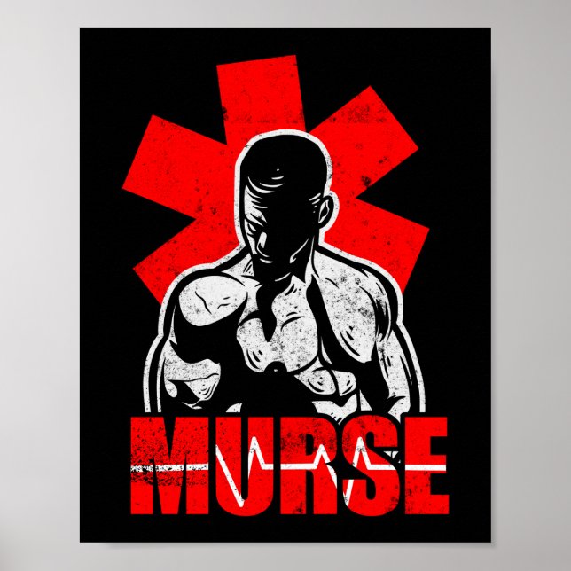 Poster Meurtre d'infirmière masculine drôle (Devant)