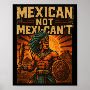 Poster Mexicain pas mexicain-ne peut pas Vintage Cinco De