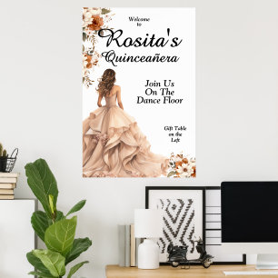 Poster Mexicaine Quinceanera 15e anniversaire