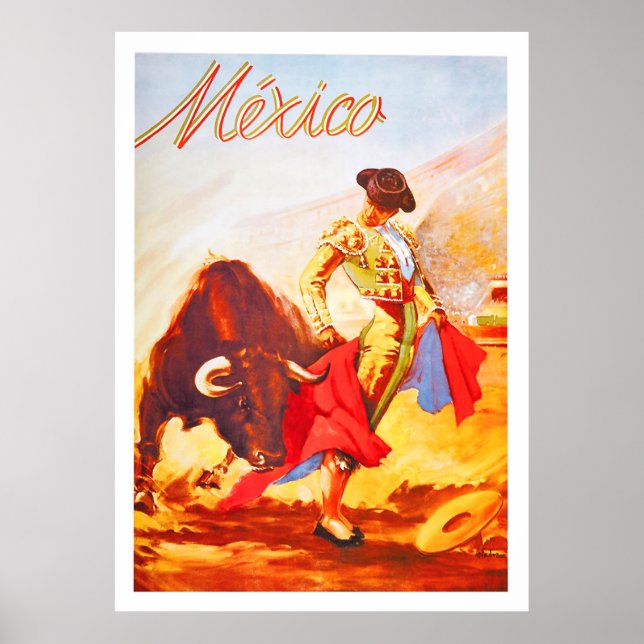 Poster Mexique, Matador Bullfight (Devant)