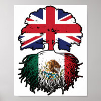 Mexique Mexique Royaume-Uni drapeau des racines de