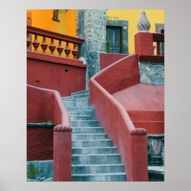 Poster Mexique, San Miguel de Allende, Colorée (Devant)