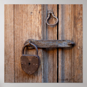 Poster Mexique, San Miguel De Allende. Détail D'Une Porte