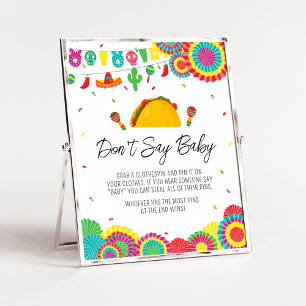 Poster Mexique Taco 'Bout A Baby Ne pas dire bébé