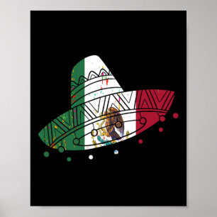 Poster Mexique Vintage Mexique Casquette de la Fierté Dra