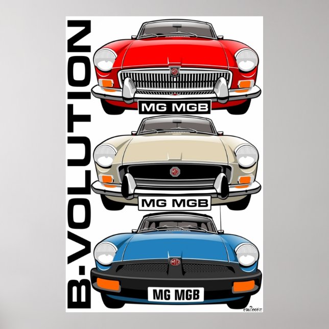 Poster MG évolution MGB (Devant)