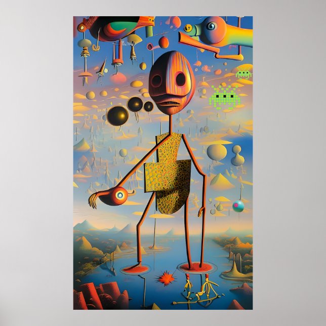 Poster Mi cara de guerra - Ken Gage Surreal Art (Devant)