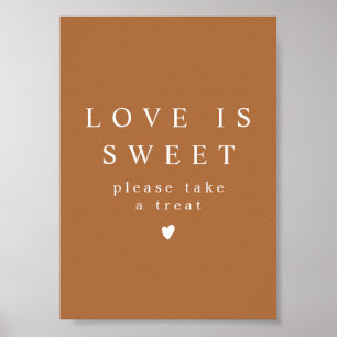 Poster MIA Boho Terracotta Love is Sweet Take a Treat