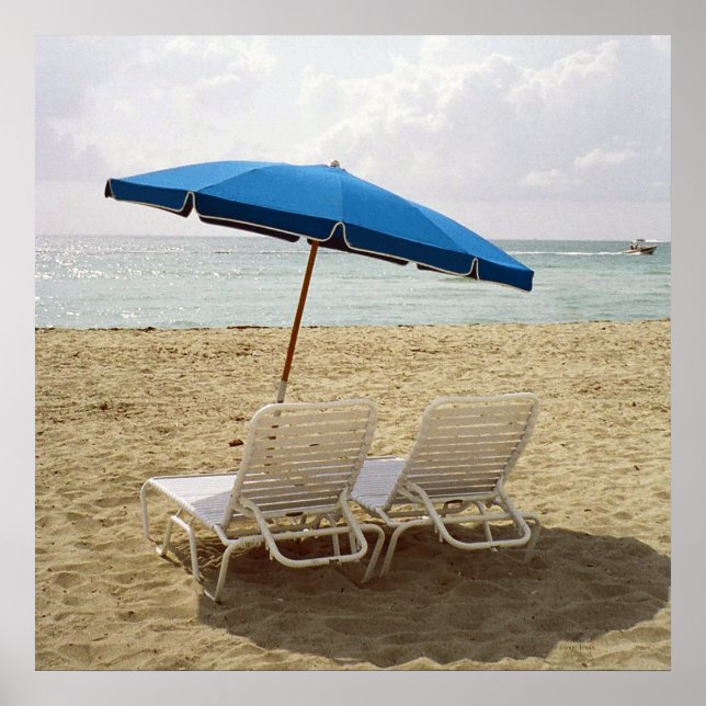 Poster Miami Beach, Floride Vue calme (Devant)