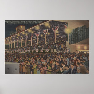 Poster Miami, FL - club occidental de chenil de Flagler,