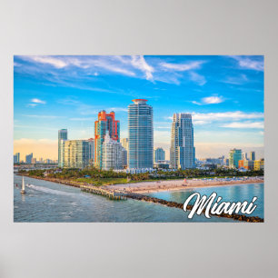 Poster Miami, Floride, États-Unis