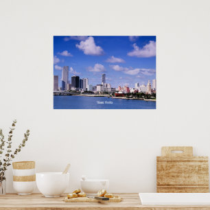 Poster Miami, Floride Skyline