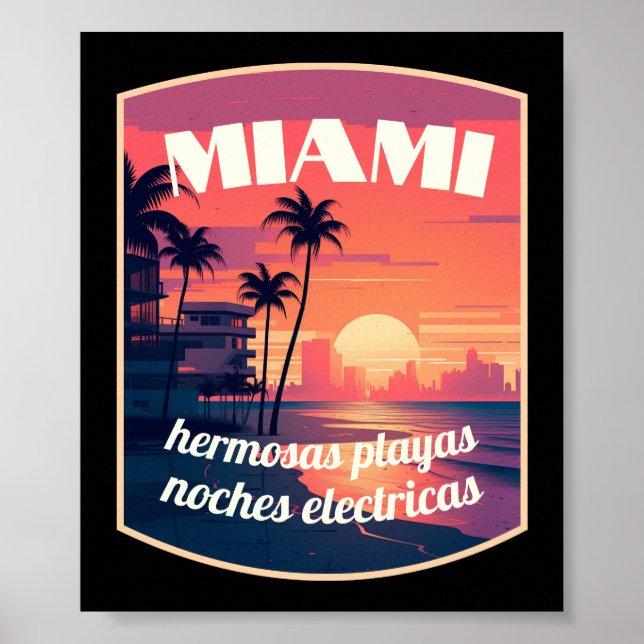 Poster Miami : hermosas playas, noches électriques (Devant)