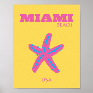 Poster Miami, Miami Beach, Travel Art