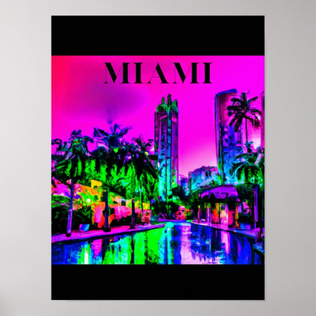 Poster Miami Vintage (Devant)
