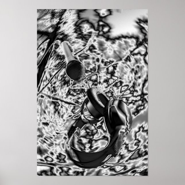 Poster Mic Et Casque (Devant)