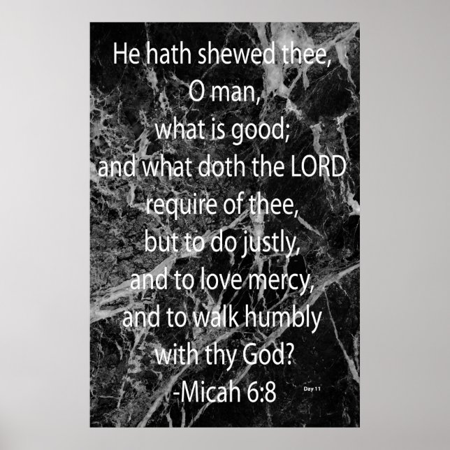 Poster Micah 6:8 (Devant)