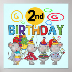 Poster Mice 2e anniversaire T-shirts et cadeaux