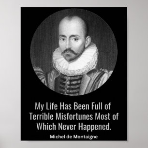 Poster Michel De Montaigne Citation Philosophages Sages P