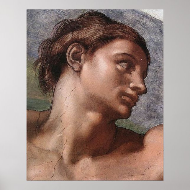 Poster Michelangelo Création Adam Dieu Art (Devant)