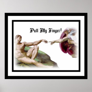 Poster Michelangelo - Création de l'homme - Tirer mon doi