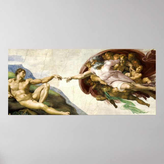 Poster MICHELANGELO - La création d'Adam 1512 (Devant)