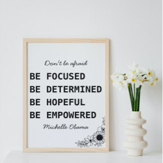 Poster Michelle Obama cite l'art féministe sans avoir peu