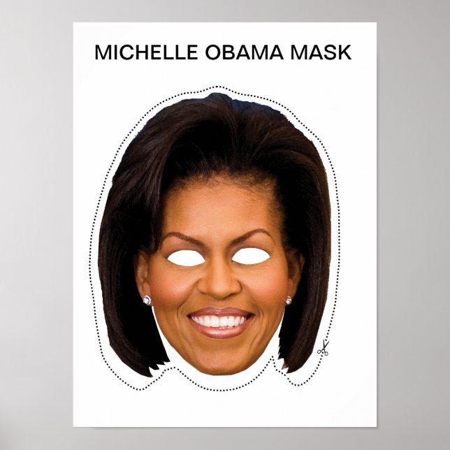 Poster Michelle Obama Mask (Devant)
