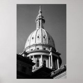 Poster Michigan Capitol Building 