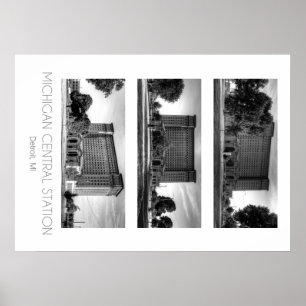 Poster Michigan Central Train Station