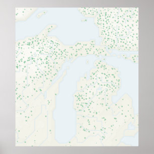 Poster Michigan : Modernisme naturel