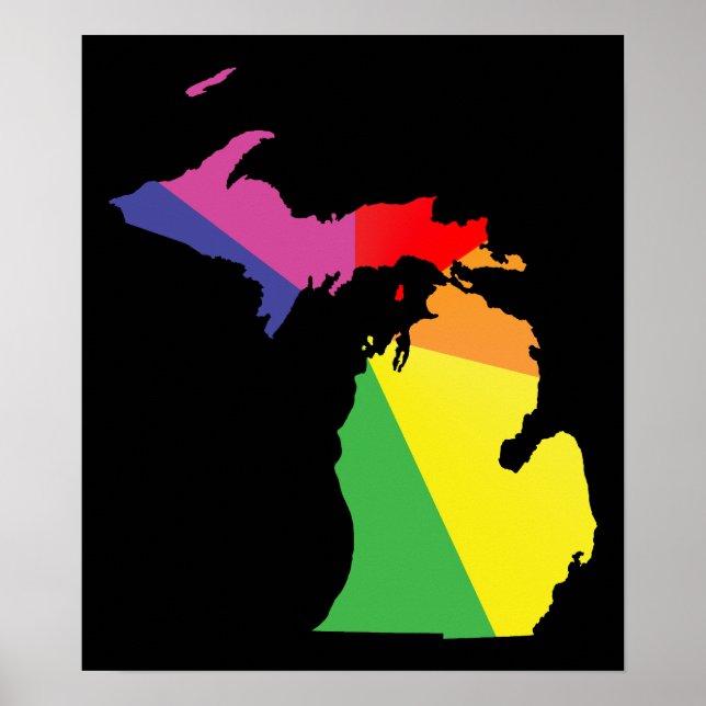Poster michigan pride. (Devant)