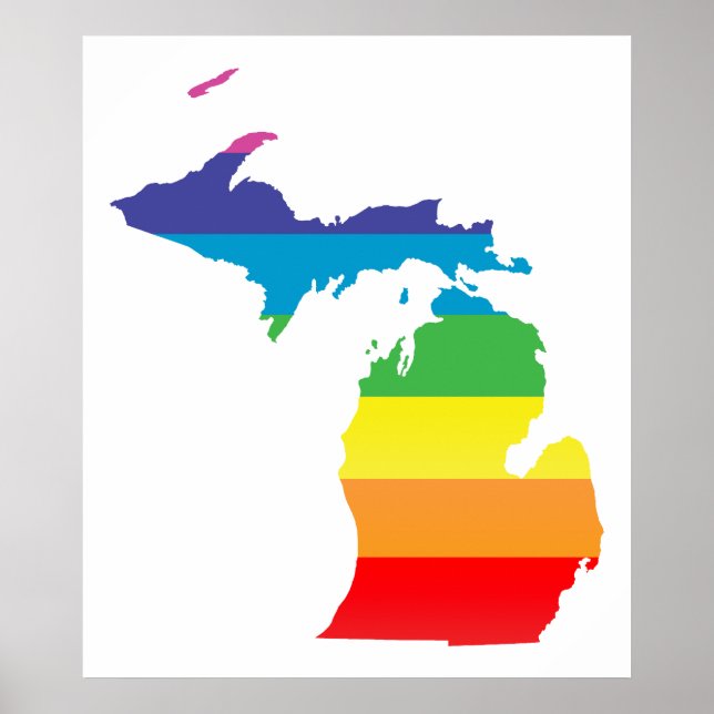 Poster michigan pride. (Devant)